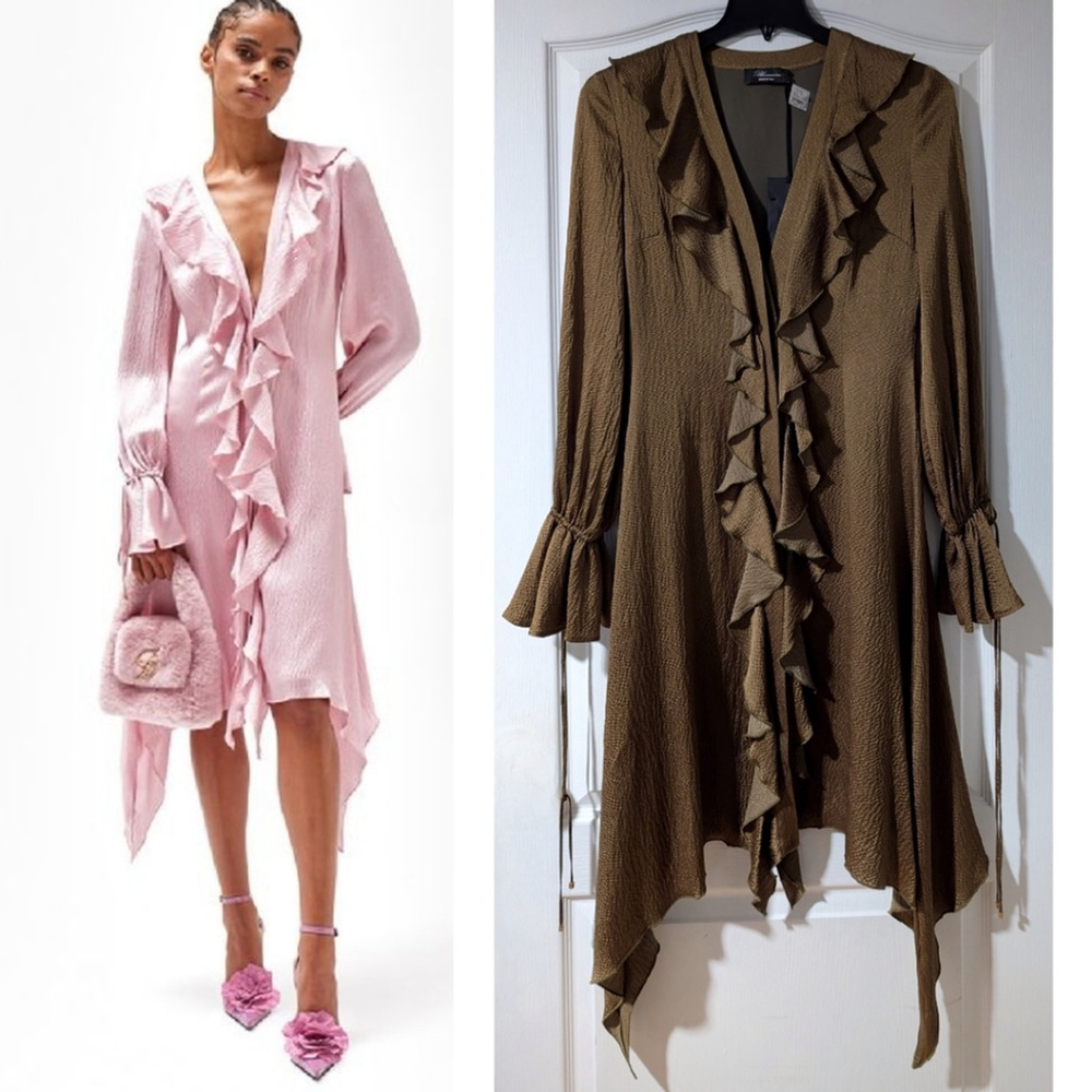 NWT Blumarine | Long Sleeve Ruffle Midi Dress
